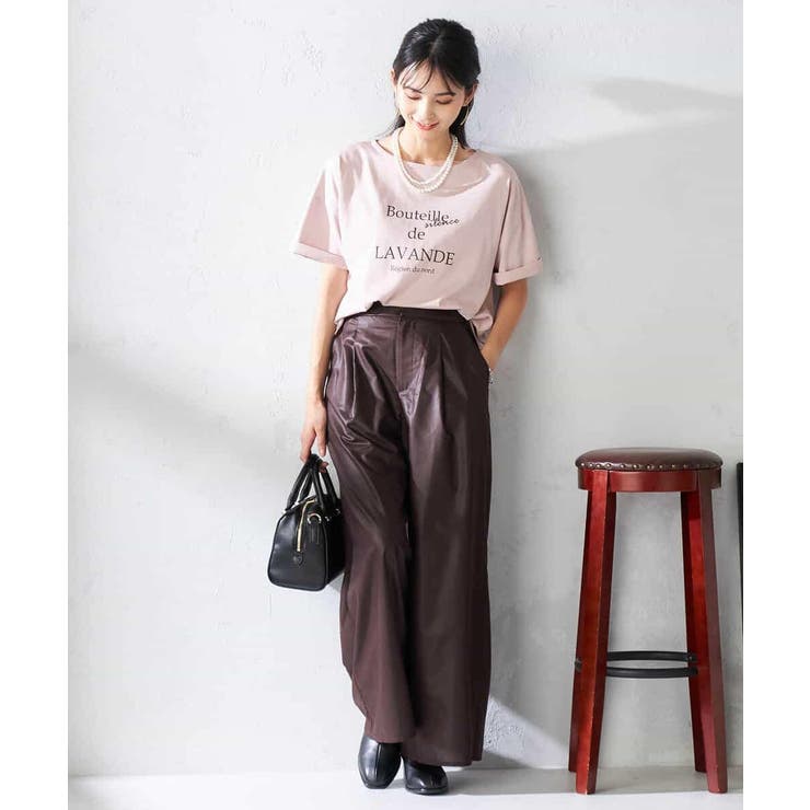 【接触冷感/UVカット】ボートネックロゴTシャツ | a.v.v【WOMEN】 | 詳細画像4 