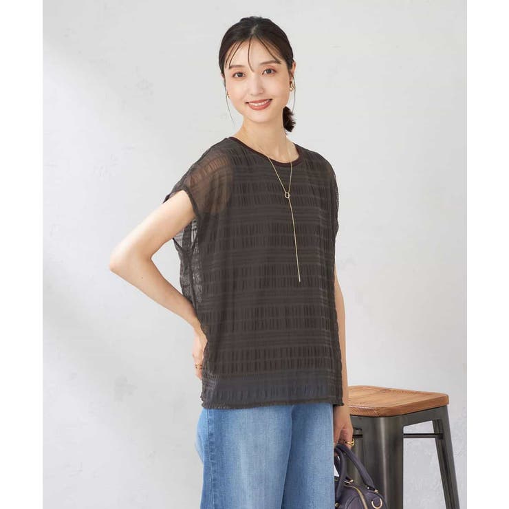 ブラウン | マジョリカプリーツトップス | a.v.v【WOMEN】