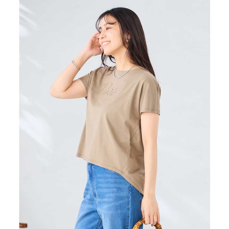 バックタックエンボスロゴＴシャツ | a.v.v【WOMEN】 | 詳細画像2 
