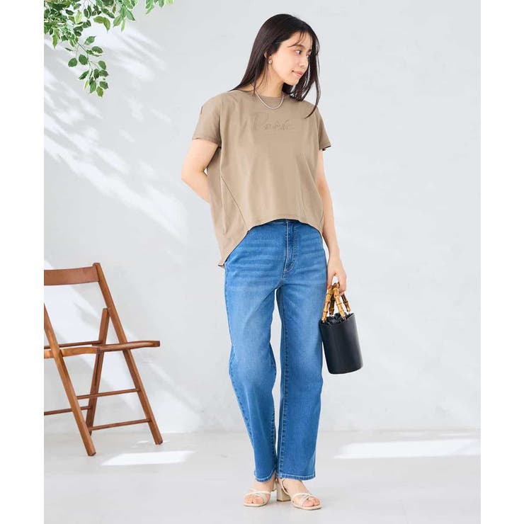 バックタックエンボスロゴＴシャツ | a.v.v【WOMEN】 | 詳細画像6 