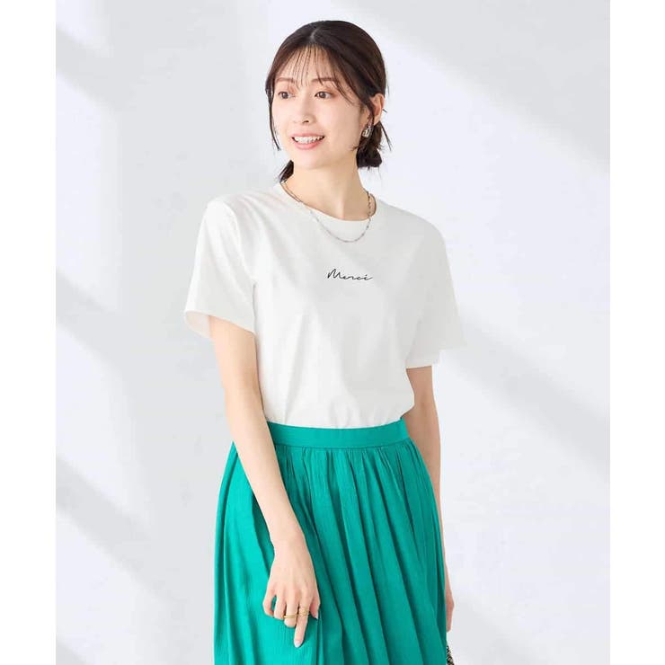 【接触冷感/UVカット/コットン100%】コンパクトロゴTシャツ | a.v.v【WOMEN】 | 詳細画像11 
