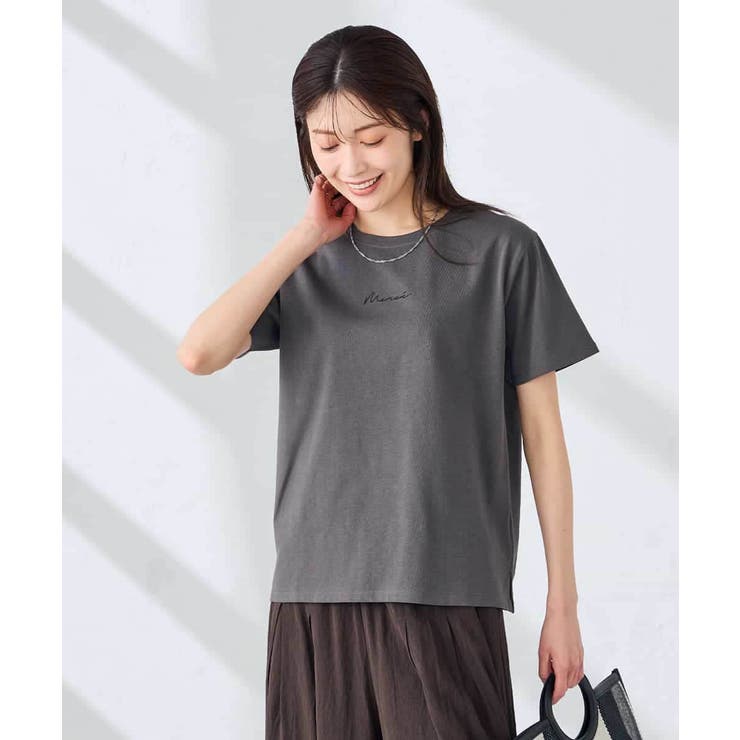 【接触冷感/UVカット/コットン100%】コンパクトロゴTシャツ | a.v.v【WOMEN】 | 詳細画像17 