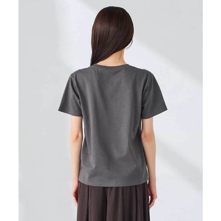 【接触冷感/UVカット/コットン100%】コンパクトロゴTシャツ | a.v.v【WOMEN】 | 詳細画像25 