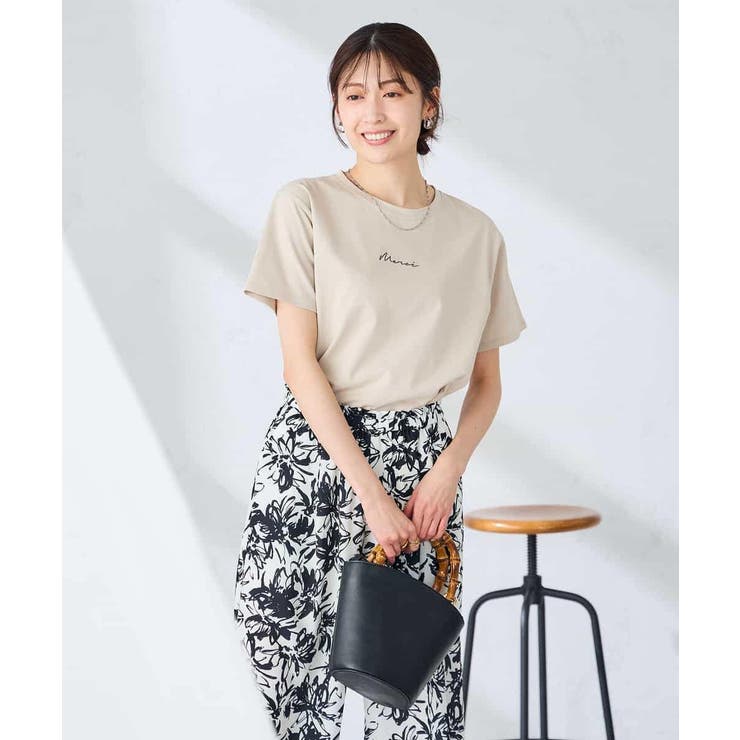 【接触冷感/UVカット/コットン100%】コンパクトロゴTシャツ | a.v.v【WOMEN】 | 詳細画像4 