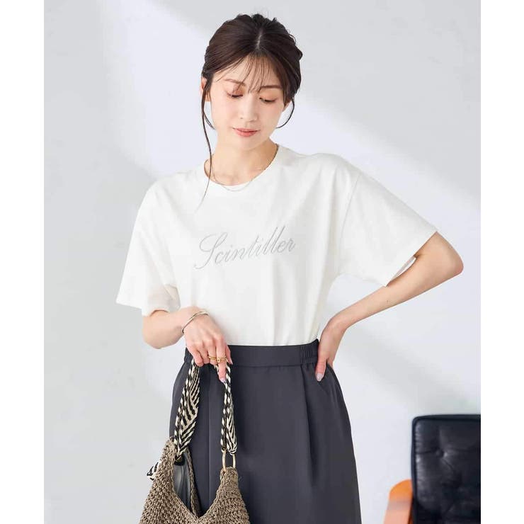 【接触冷感/UVカット/コットン100%】ロゴゆるTシャツ | a.v.v【WOMEN】 | 詳細画像10 