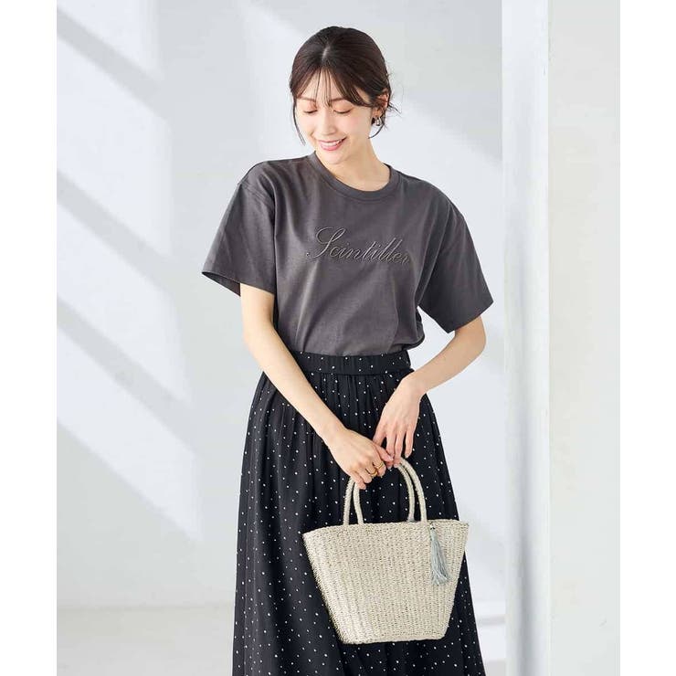 【接触冷感/UVカット/コットン100%】ロゴゆるTシャツ | a.v.v【WOMEN】 | 詳細画像14 