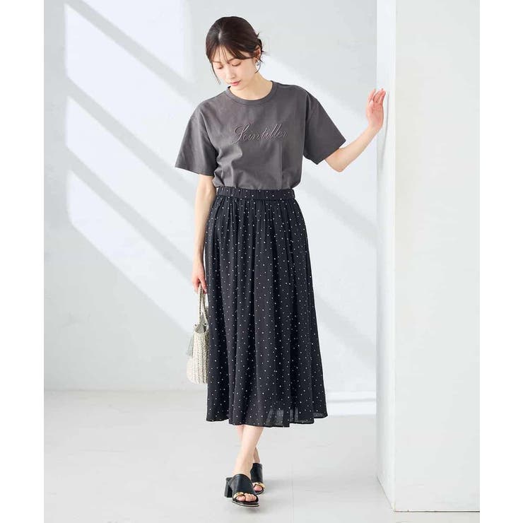 【接触冷感/UVカット/コットン100%】ロゴゆるTシャツ | a.v.v【WOMEN】 | 詳細画像15 