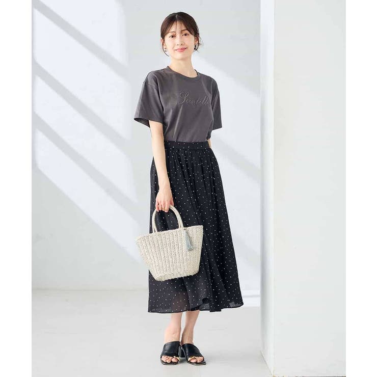 【接触冷感/UVカット/コットン100%】ロゴゆるTシャツ | a.v.v【WOMEN】 | 詳細画像16 