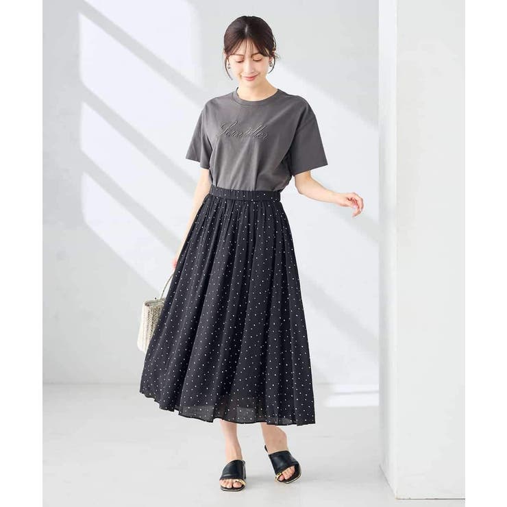 【接触冷感/UVカット/コットン100%】ロゴゆるTシャツ | a.v.v【WOMEN】 | 詳細画像17 