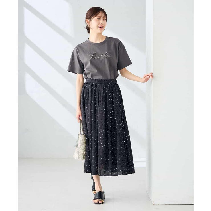 【接触冷感/UVカット/コットン100%】ロゴゆるTシャツ | a.v.v【WOMEN】 | 詳細画像18 