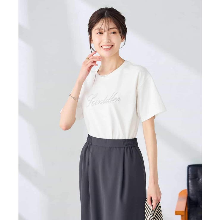 【接触冷感/UVカット/コットン100%】ロゴゆるTシャツ | a.v.v【WOMEN】 | 詳細画像9 