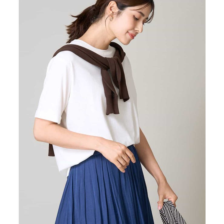 【コットン100％】大人のハーフスリーブTシャツ | a.v.v【WOMEN】 | 詳細画像1 