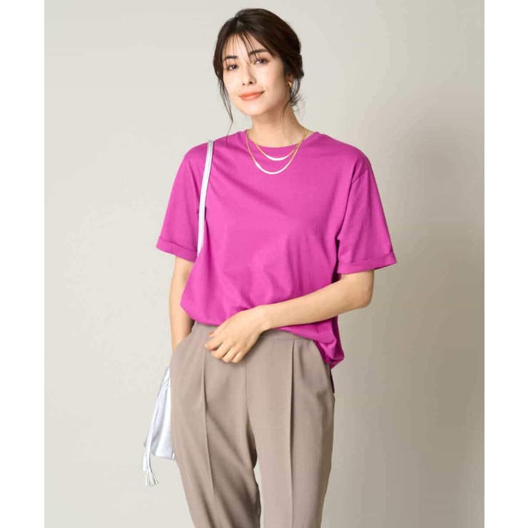 【コットン100％】大人のハーフスリーブTシャツ | a.v.v【WOMEN】 | 詳細画像2 