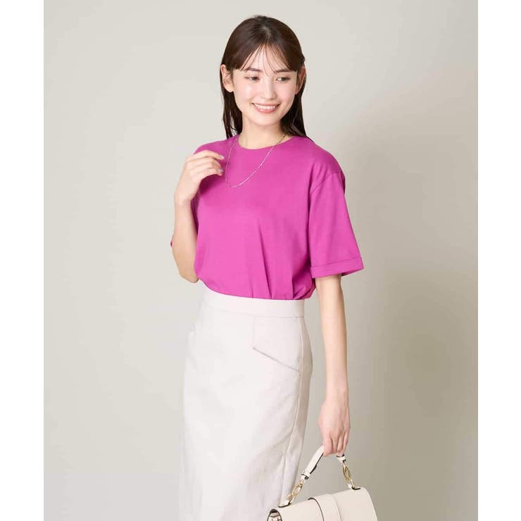 【コットン100％】大人のハーフスリーブTシャツ | a.v.v【WOMEN】 | 詳細画像7 