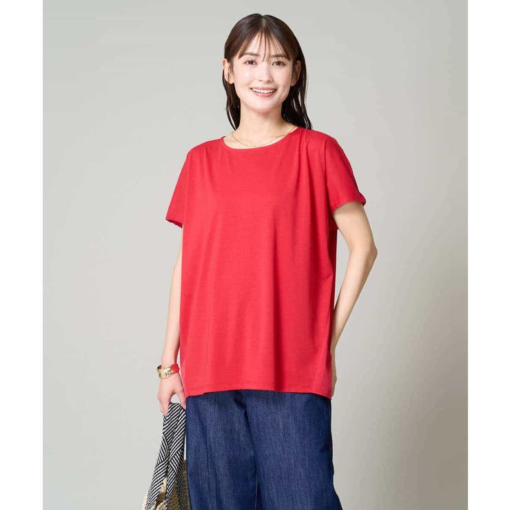 異素材ドッキングチュニックカットソー | a.v.v【WOMEN】 | 詳細画像2 