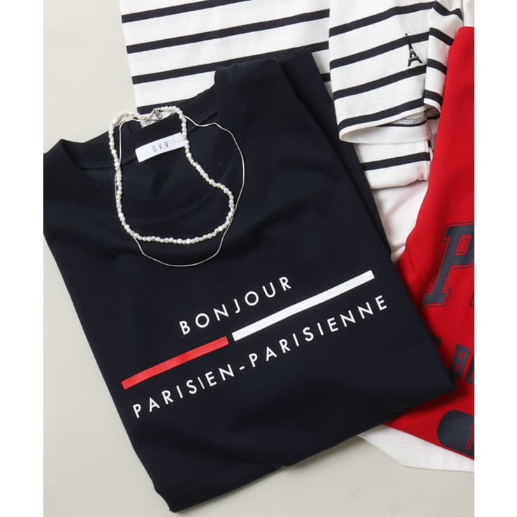 ネイビー | ユニセックスアソートロゴTシャツ | a.v.v【WOMEN】