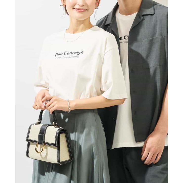 ホワイト | ユニセックスアソートロゴTシャツ | a.v.v【WOMEN】