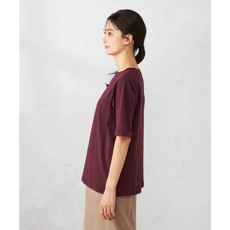 【接触冷感/UVカット/コットン100％】ロールアップハーフスリーブTシャツ | a.v.v【WOMEN】 | 詳細画像36 