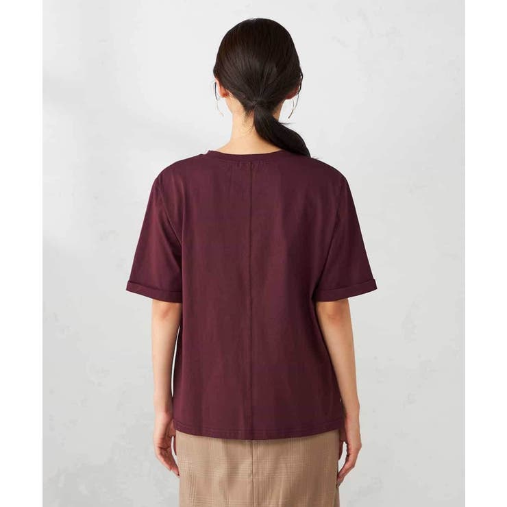 【接触冷感/UVカット/コットン100％】ロールアップハーフスリーブTシャツ | a.v.v【WOMEN】 | 詳細画像37 