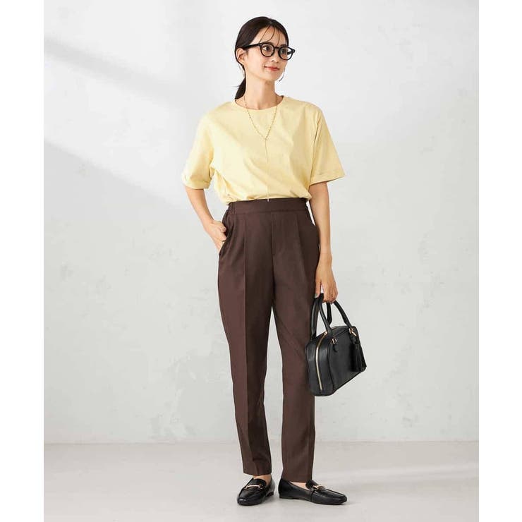 【接触冷感/UVカット/コットン100％】ロールアップハーフスリーブTシャツ | a.v.v【WOMEN】 | 詳細画像6 