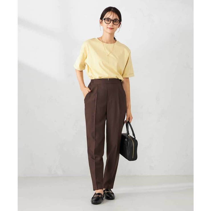 【接触冷感/UVカット/コットン100％】ロールアップハーフスリーブTシャツ | a.v.v【WOMEN】 | 詳細画像7 