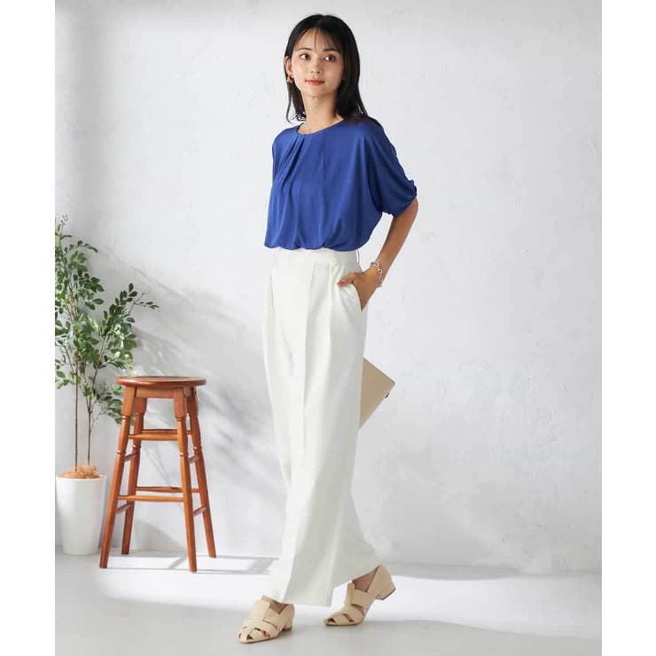 【接触冷感/UVカット/吸水速乾】タックチュニックカットソー | a.v.v【WOMEN】 | 詳細画像22 