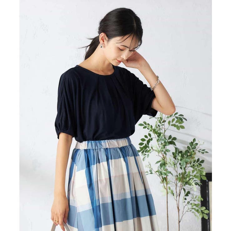 【接触冷感/UVカット/吸水速乾】タックチュニックカットソー | a.v.v【WOMEN】 | 詳細画像27 