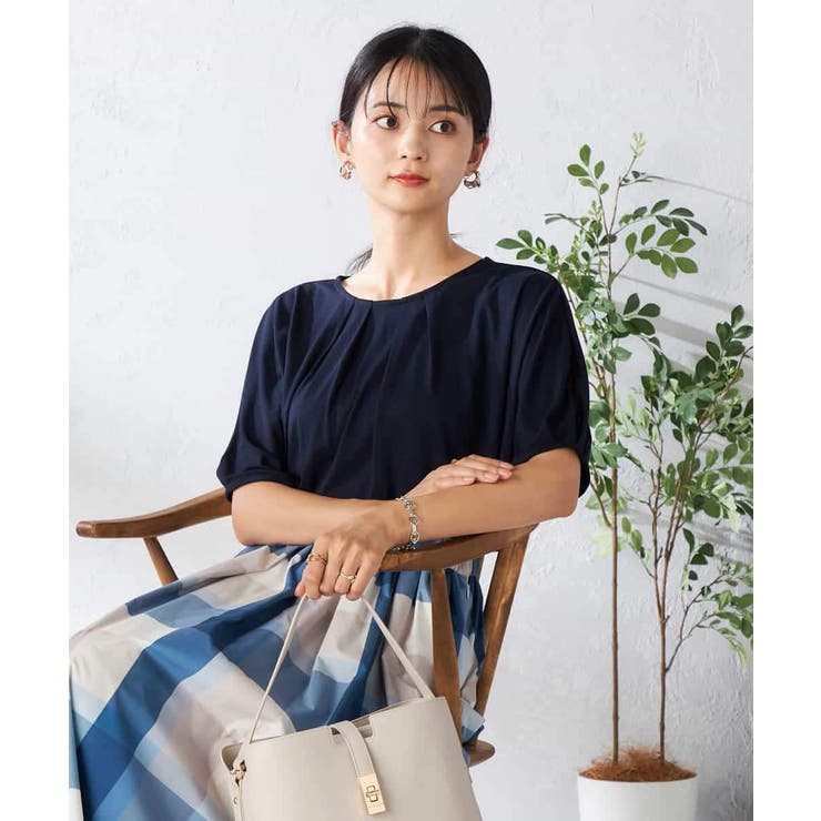 【接触冷感/UVカット/吸水速乾】タックチュニックカットソー | a.v.v【WOMEN】 | 詳細画像29 