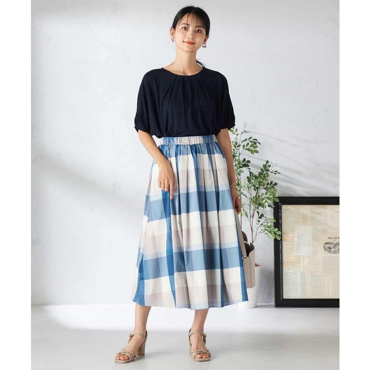 【接触冷感/UVカット/吸水速乾】タックチュニックカットソー | a.v.v【WOMEN】 | 詳細画像34 