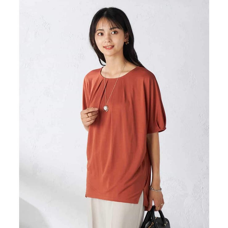 【接触冷感/UVカット/吸水速乾】タックチュニックカットソー | a.v.v【WOMEN】 | 詳細画像5 