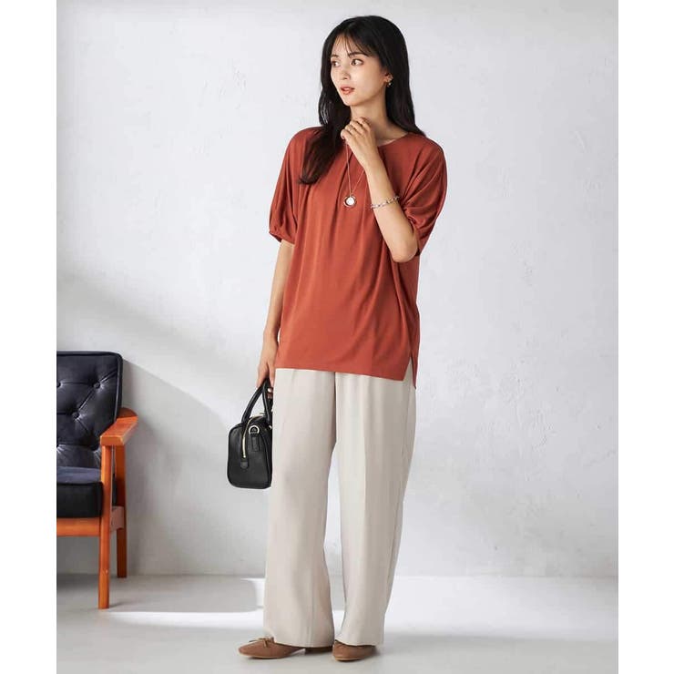 【接触冷感/UVカット/吸水速乾】タックチュニックカットソー | a.v.v【WOMEN】 | 詳細画像6 