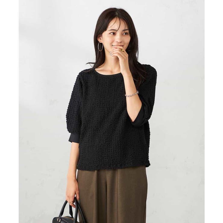 ブラック | ポコポコトップス | a.v.v【WOMEN】