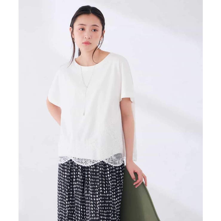 ウェーブレースヘムTシャツ | a.v.v【WOMEN】 | 詳細画像13 