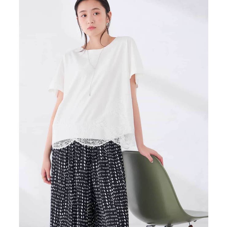 ウェーブレースヘムTシャツ | a.v.v【WOMEN】 | 詳細画像14 