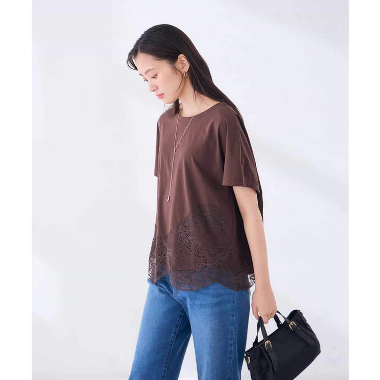ウェーブレースヘムTシャツ | a.v.v【WOMEN】 | 詳細画像2 