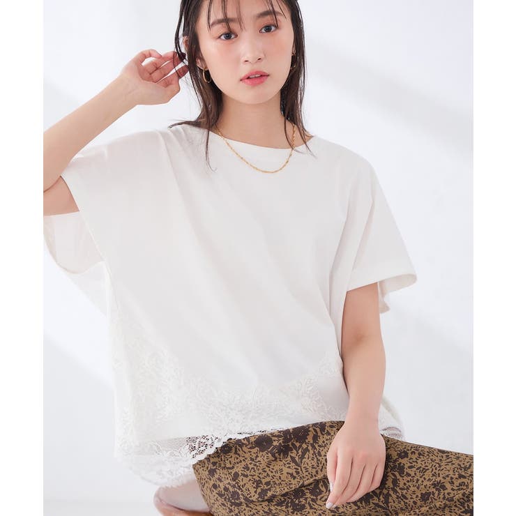 ウェーブレースヘムTシャツ | a.v.v【WOMEN】 | 詳細画像21 
