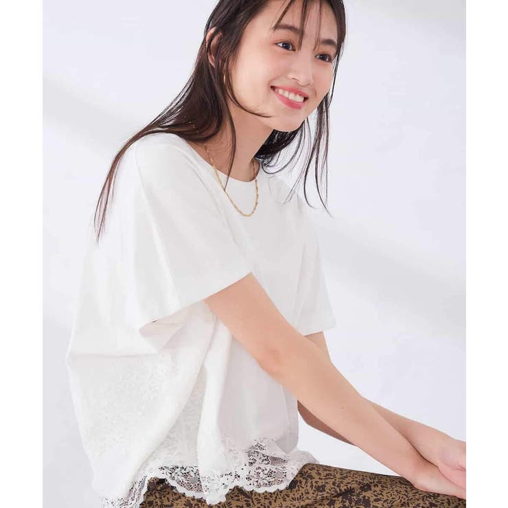 ウェーブレースヘムTシャツ | a.v.v【WOMEN】 | 詳細画像22 