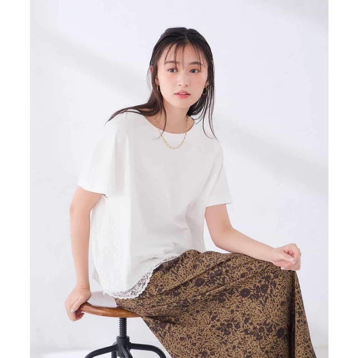 ウェーブレースヘムTシャツ | a.v.v【WOMEN】 | 詳細画像24 