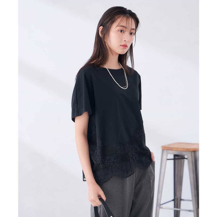 ウェーブレースヘムTシャツ | a.v.v【WOMEN】 | 詳細画像25 
