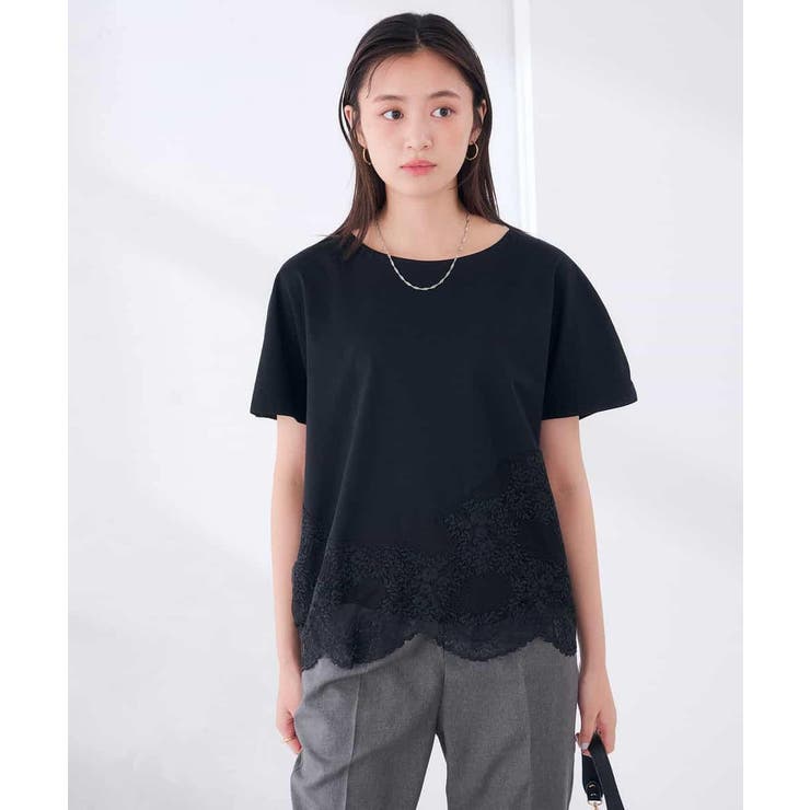 ウェーブレースヘムTシャツ | a.v.v【WOMEN】 | 詳細画像32 