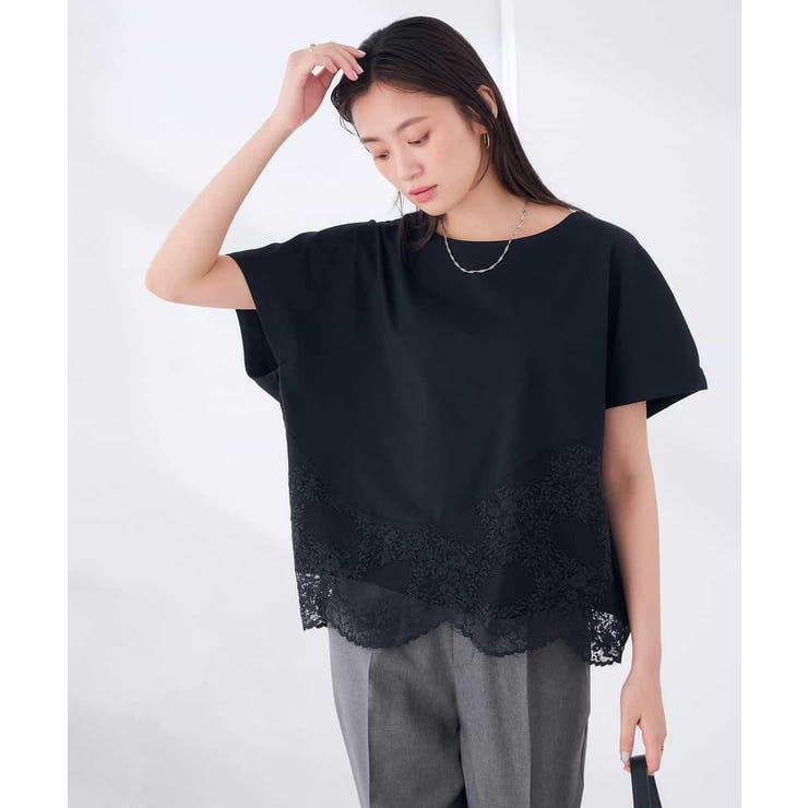 ウェーブレースヘムTシャツ | a.v.v【WOMEN】 | 詳細画像33 