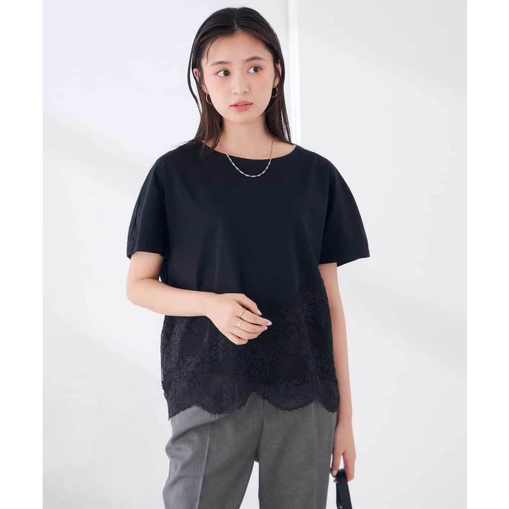 ウェーブレースヘムTシャツ | a.v.v【WOMEN】 | 詳細画像34 