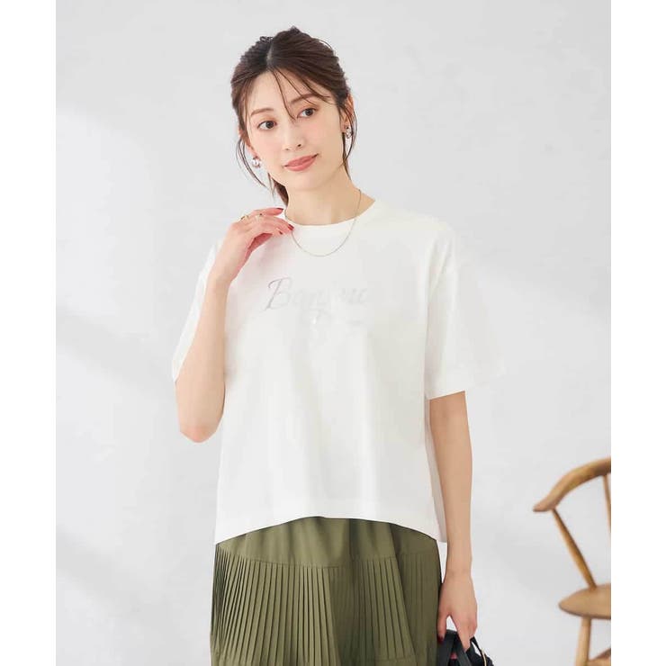 【接触冷感】クロップドロゴTシャツ | a.v.v【WOMEN】 | 詳細画像3 