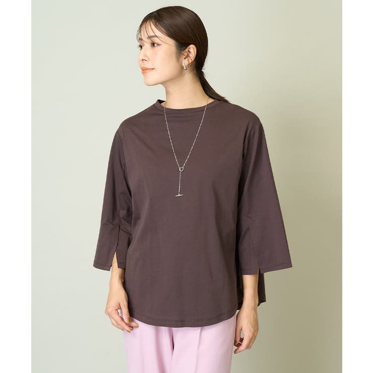 【綿100％】スリットスリーブカットソー | a.v.v【WOMEN】 | 詳細画像2 