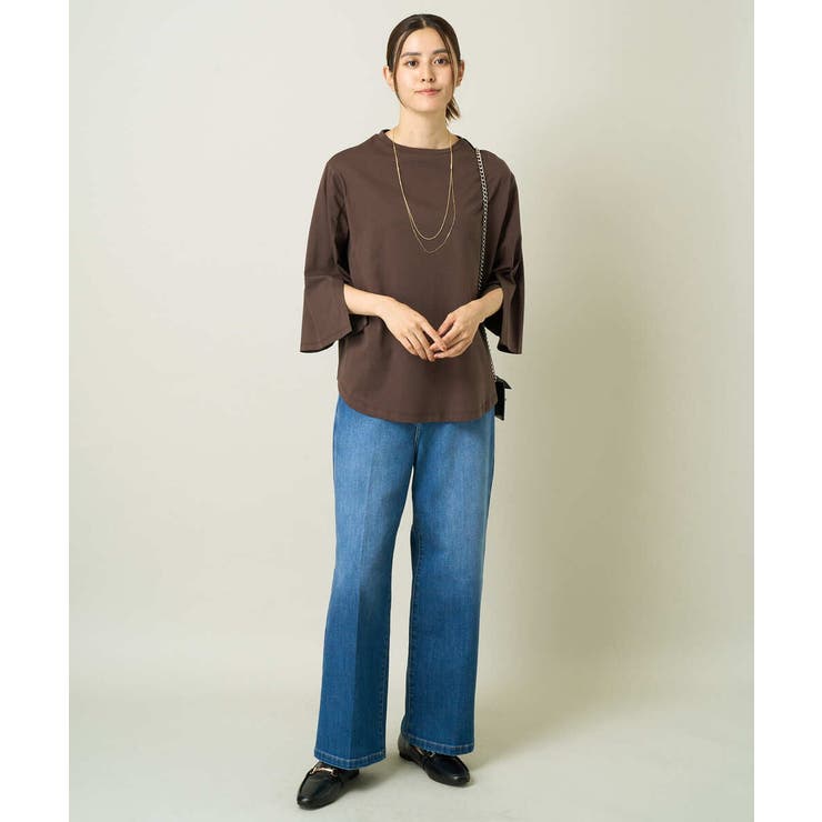 【綿100％】スリットスリーブカットソー | a.v.v【WOMEN】 | 詳細画像5 