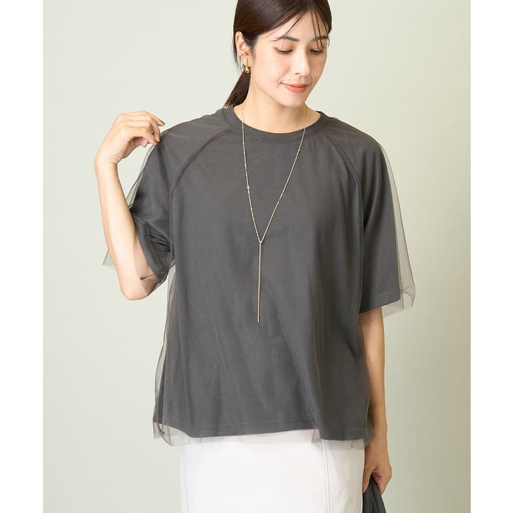 チュールレイヤードTシャツ | a.v.v【WOMEN】 | 詳細画像6 