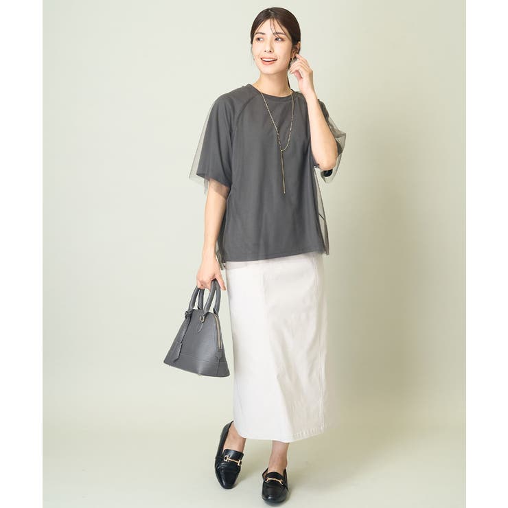 チュールレイヤードTシャツ | a.v.v【WOMEN】 | 詳細画像7 