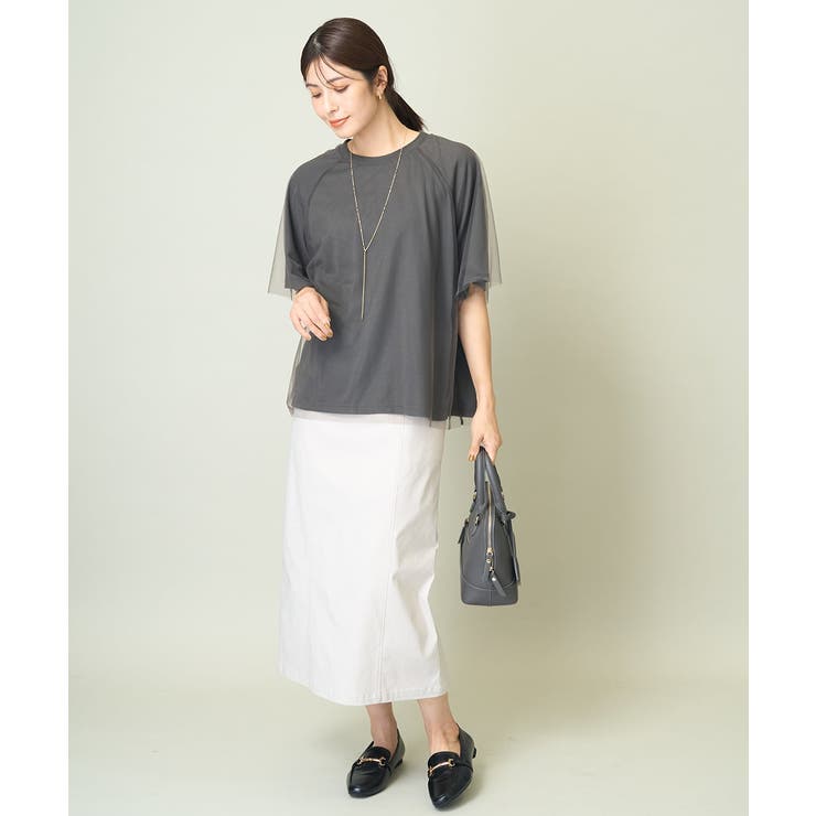 チュールレイヤードTシャツ | a.v.v【WOMEN】 | 詳細画像9 