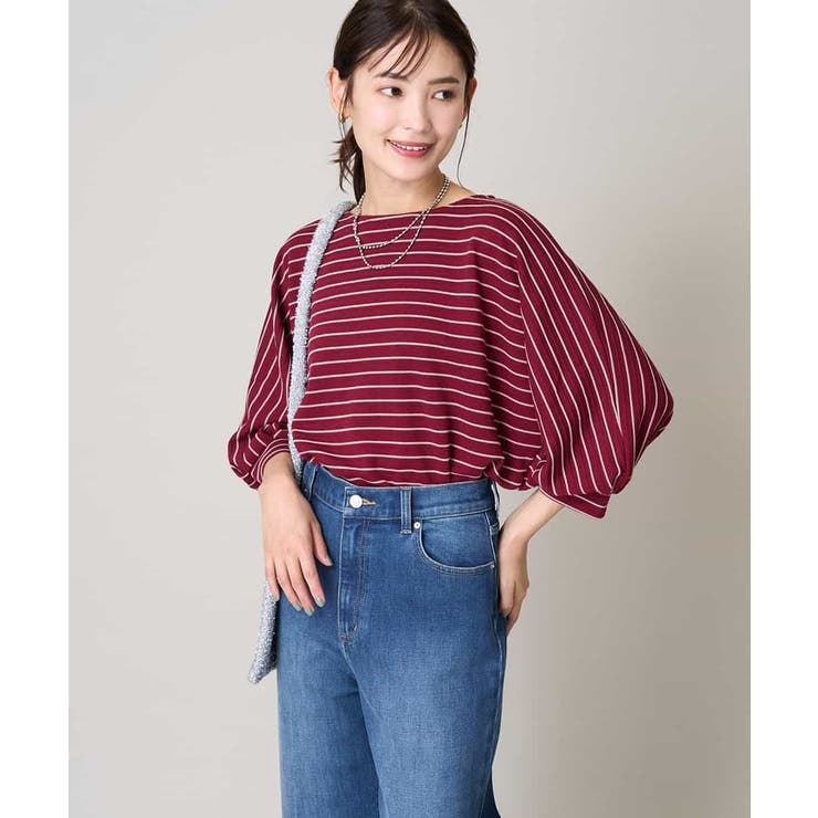 レッド | ボーダードルマントップス | a.v.v【WOMEN】