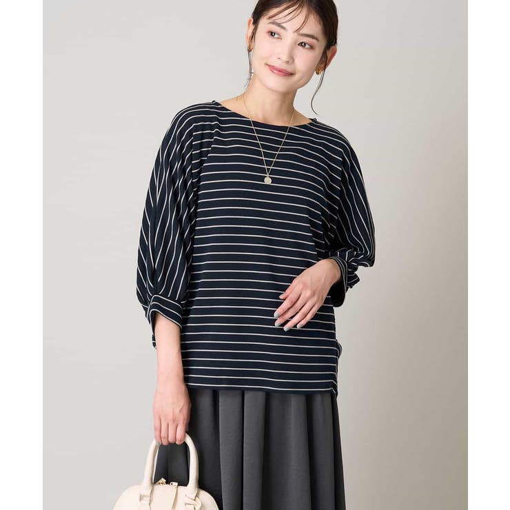 ネイビー | ボーダードルマントップス | a.v.v【WOMEN】